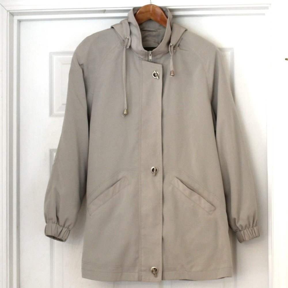 VTG Fitz-Wright New York London Paris Milan All Weather Trench Jacket Ra…